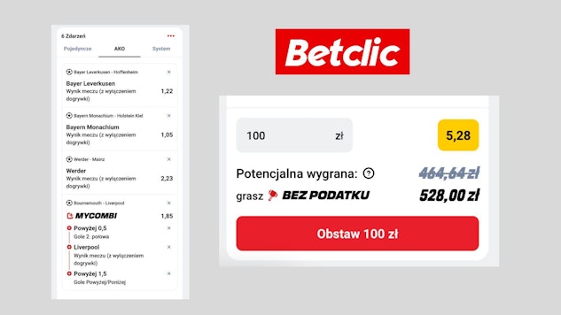 Kupon bez podatku Betclic