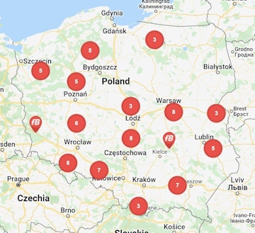 Lista punktow for BET