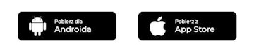 Przyciski do pobrania aplikacji Noblebet na iOS i Android
