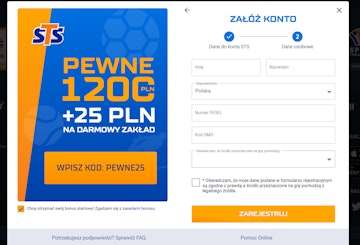 STS zakładanie konta 2