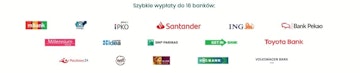 Szybkie wyplaty Betfan do 16 bankow