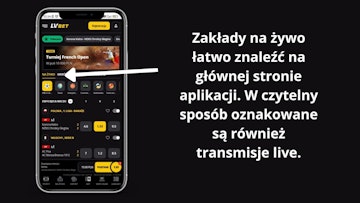 Zaklady live w aplikacji LV BET